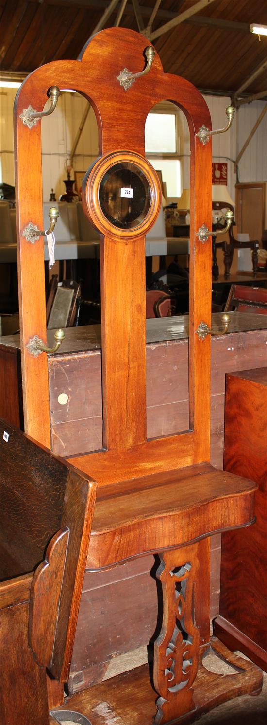 Victorian mahogany coat & hat stand